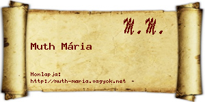 Muth Mária névjegykártya