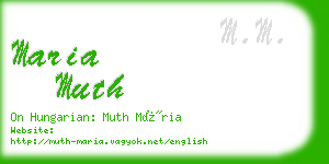 maria muth business card